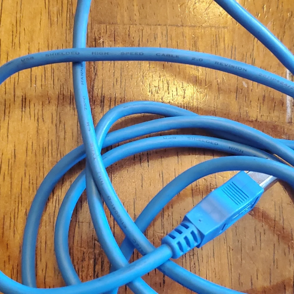 5ft Blue USB to Printer Cable